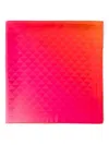 Prada Gradient Fuchsia To Orange Geometric Scarf In Rosa