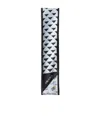 Prada Triangle Symbole And Lipstick Degrade Print Silk Skinny Scarf In White