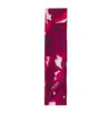 Prada Printed Silk Shantung Skinny Scarf In Red