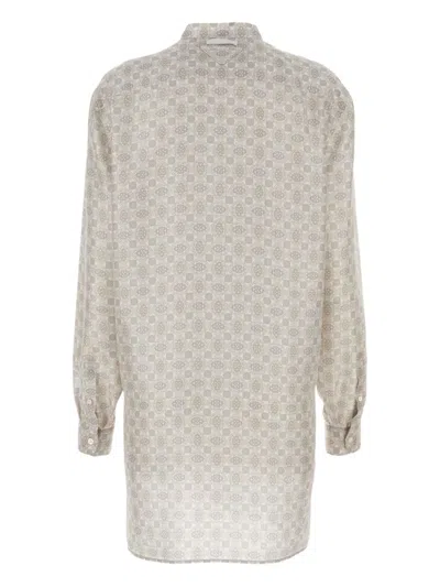 PRADA PRINTED SILK SHIRT DRESS