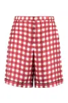 Prada Stylish Vichy Trousers For Men In Red