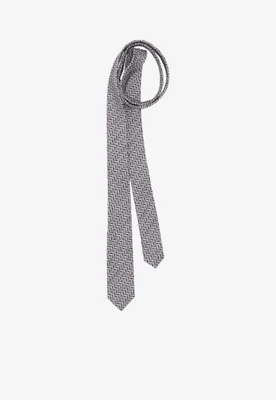 PRADA PRINTED SILK TIE