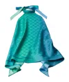 Prada Neckholdertop Aus Bedrucktem Seidentwill In Turquoise