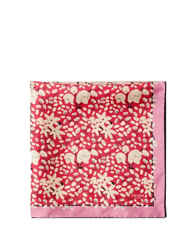 Prada Printed Silk Twill Scarf