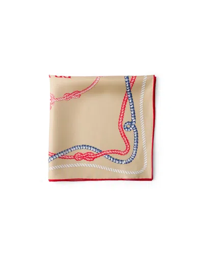 Prada Printed Silk Twill Scarf In Neutral