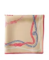 Prada Women's Printed Silk Twill Scarf In Brown