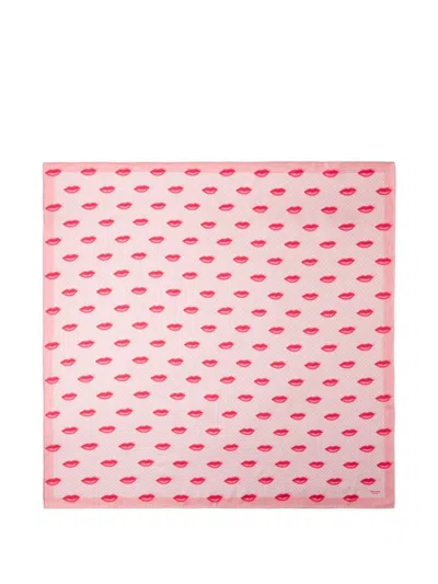 Prada Printed Silk Twill Scarf, 90 X 90 Cm In Pink
