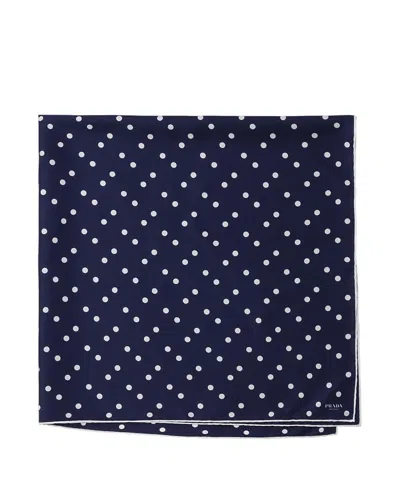 Prada Printed Silk Twill Scarf 90x90 In Neutral