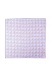 Prada Printed Silk Twill Scarf 90x90 In Purple