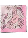Prada Printed Silk Twill Scarf Accessories In Pink