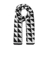 Prada Printed Silk Twill Scarf In Black