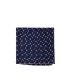 Prada Printed Silk Twill Scarf 90x90 In Blue/white