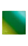 Prada Printed Silk Twill Scarf In Green