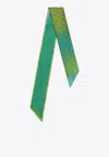 Prada Printed Silk Twill Scarf In Lime