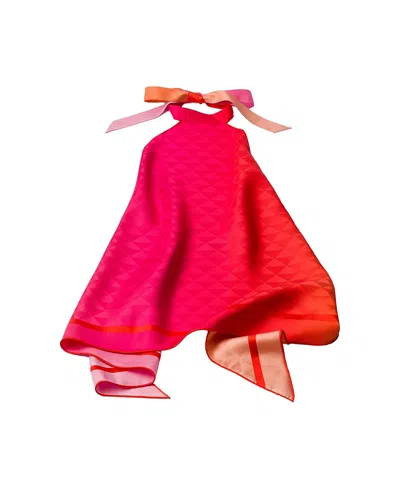 Prada Printed Silk Twill Scarf In Pink