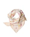 Prada Printed Silk Twill Scarf In White
