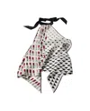 Prada Printed Silk Twill Scarf In Black