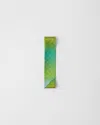 Prada Gradient Design Scarf With Geometric Pattern In Lime Green