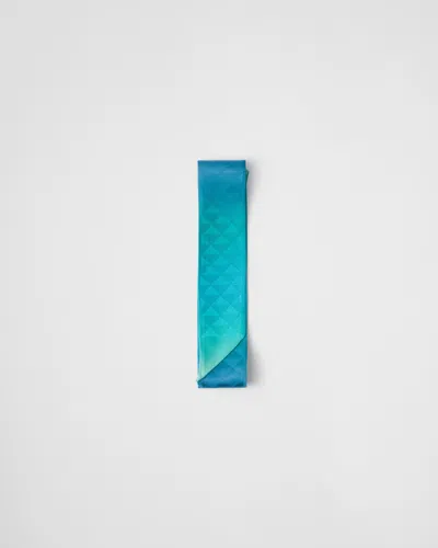 PRADA SCHMALER SCHAL AUS BEDRUCKTEM SEIDENTWILL