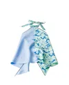 Prada Printed Silk Twill Top In Multi