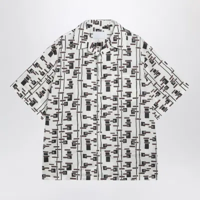 Prada Printed Silk-blend Shirt In Multi
