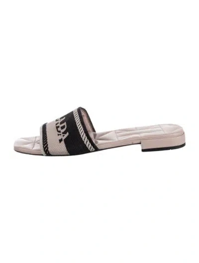 Pre-owned Prada Printed Slides In Multi