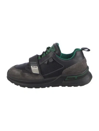 Pre-owned Prada Printed Sneakers In Black