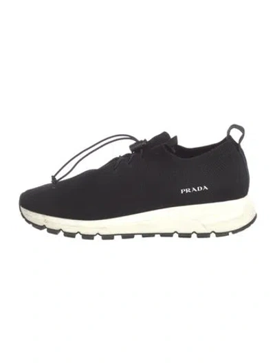 Pre-owned Prada Printed Sneakers In Black