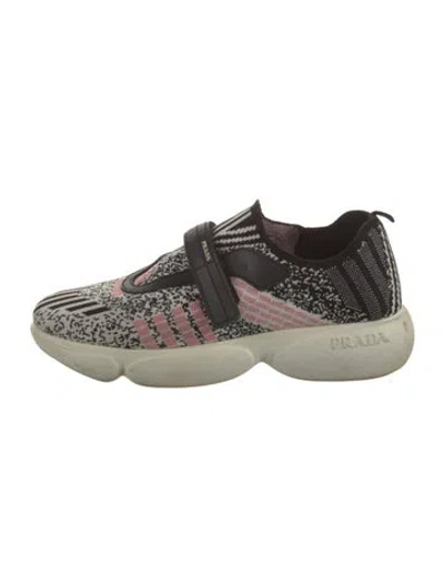 Pre-owned Prada Printed Sneakers In Black