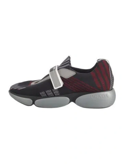 Pre-owned Prada Printed Sneakers In Blue