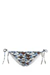 Prada Printed Stretch Nylon Bikini Bottom In Printed