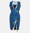 Prada Paper-based Printed Technical Fabric Dress