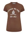 Prada Printed T-shirt In Brown
