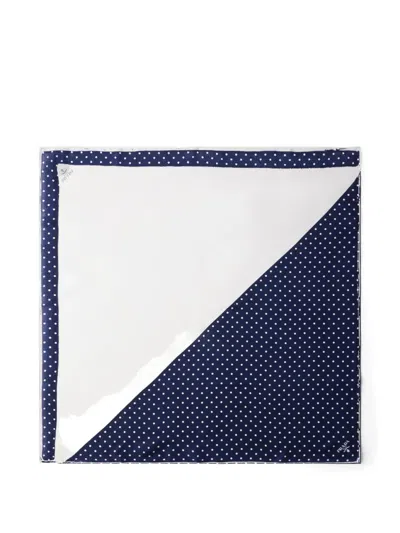 Prada Printed Twill Scarf 90 In Blue