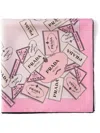 Prada Printed Silk Twill Scarf In Rosa