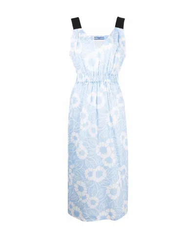 PRADA PRINTED POPLIN DRESS