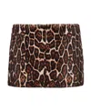 Prada Printed Shearling Skirt In Black
