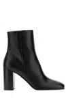 Prada Pristine Leather Ankle Boots With 8.5 Cm Heel For Women In Black