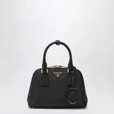 PRADA PRADA PROMENADE BAG BLACK IN SAFFIANO