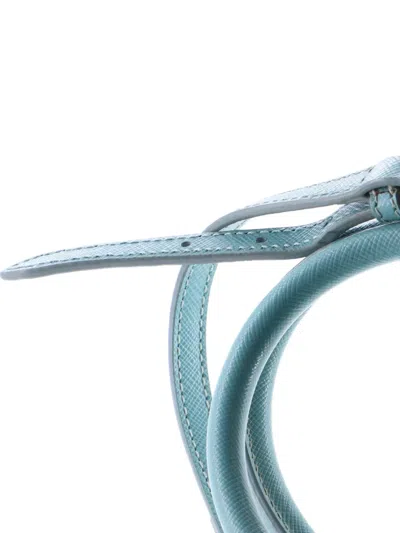 Pre-owned Prada Promenade Bag Saffiano Leather Small Satchel In Green