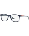 Prada Ps 01lv Men's Pillow Eyeglasses In Matte Blue