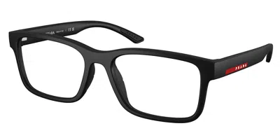 Prada Ps 01rvf Asian Fit Men's Glasses, Black, Size 56