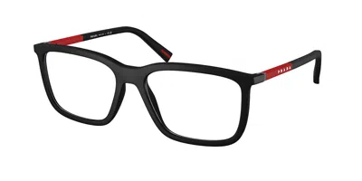 Prada Ps 01sv Dg01o1 Occhiali Da Vista Neri Per Uomo (solo Montatura) In Black