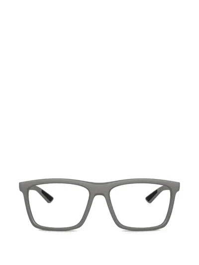 Prada Ps 01tv Rectangle-frame Glasses In Gray