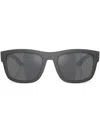 Prada Eyewear Square Frame Sunglasses In Gray
