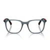 Prada Linea Rossa Ps 04rv Czh1o1 Blu Trasparente Glasses In Gray