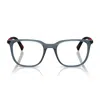 Prada Linea Rossa Ps 04rv Czh1o1 Blu Trasparente Glasses In Gray