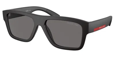 Prada Ps 04zsf Asian Fit Polarized Dg002g Men's Sunglasses Black Size 56