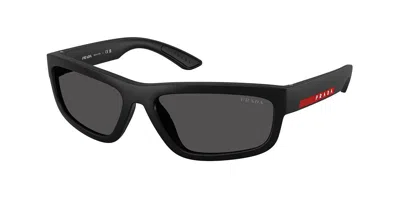 Prada Ps 05zs Dg006f Occhiali Da Sole Neri Per Uomo In Black