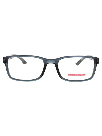 Prada Ps 06rv Eyeglasses In Transparent Azure - Demo